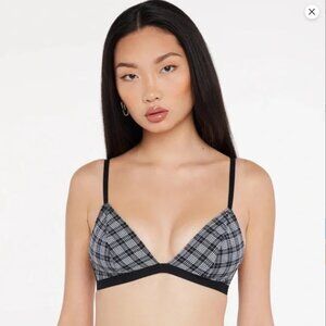 ✨SAVAGE FENTY✨Remixed Plaid Triangle Bra XL